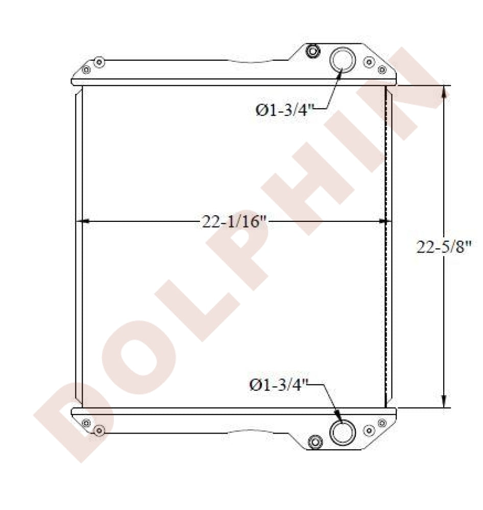 JCB RADIATOR - 22-5/8 x 22-1/16 x 4