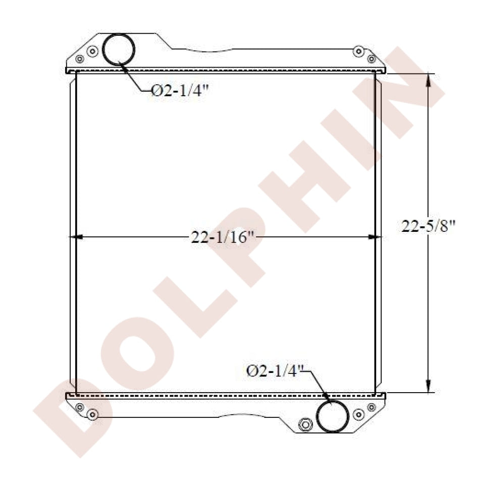JCB RADIATOR 22-5/8'' x 22-1/16'' x 4''