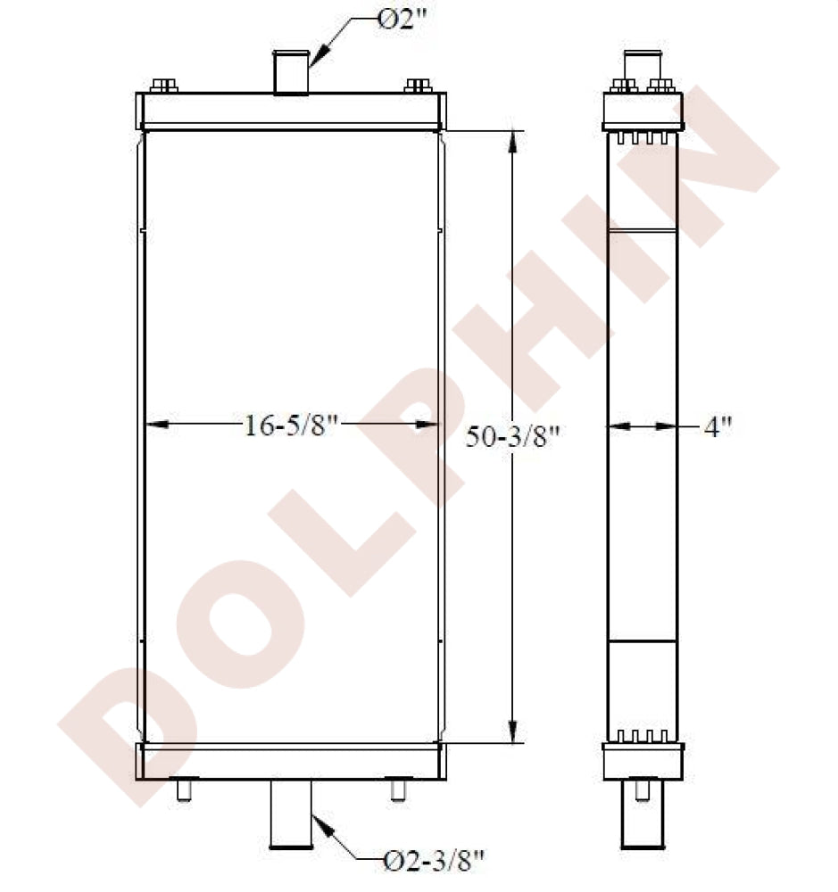 KOMATSU RADIATOR - 50-3/8’’ x 16-5/8’’ x 4’’ Radiator