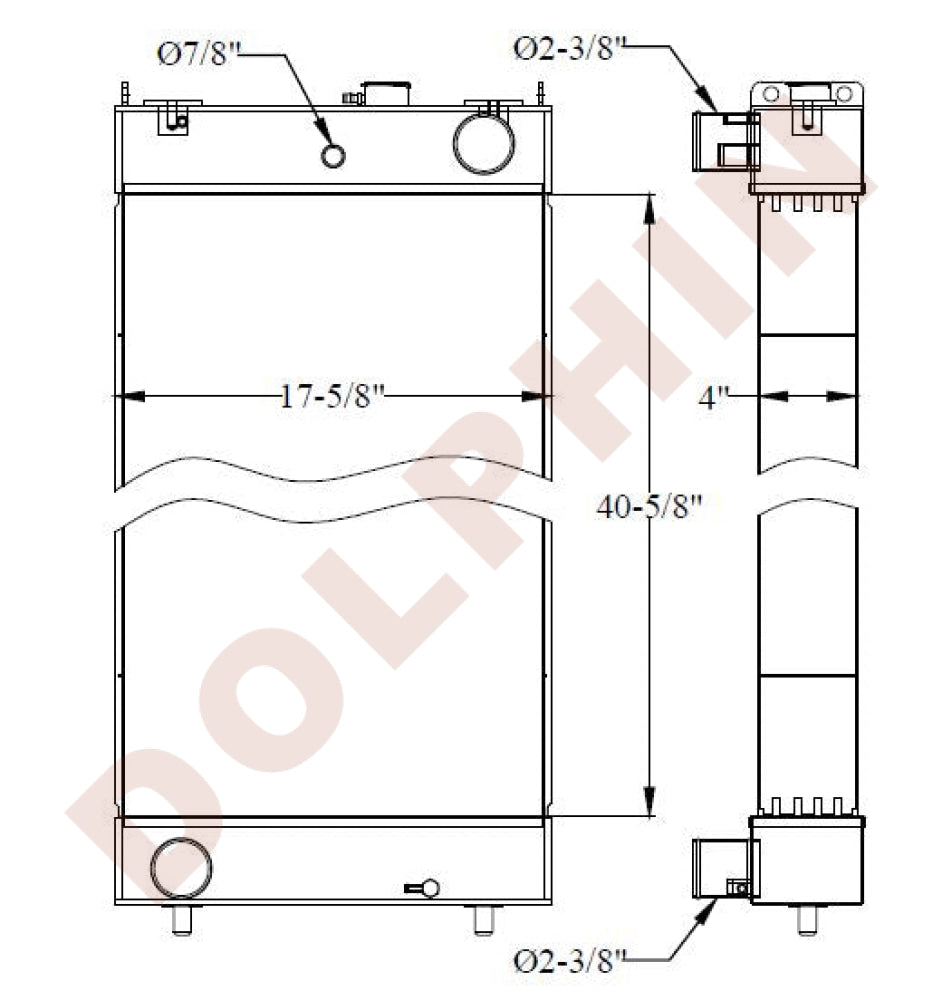 KOMATSU RADIATOR - 40-5/8