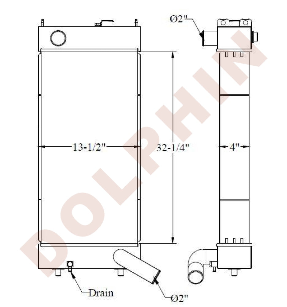 KOMATSU RADIATOR - 32-1/4