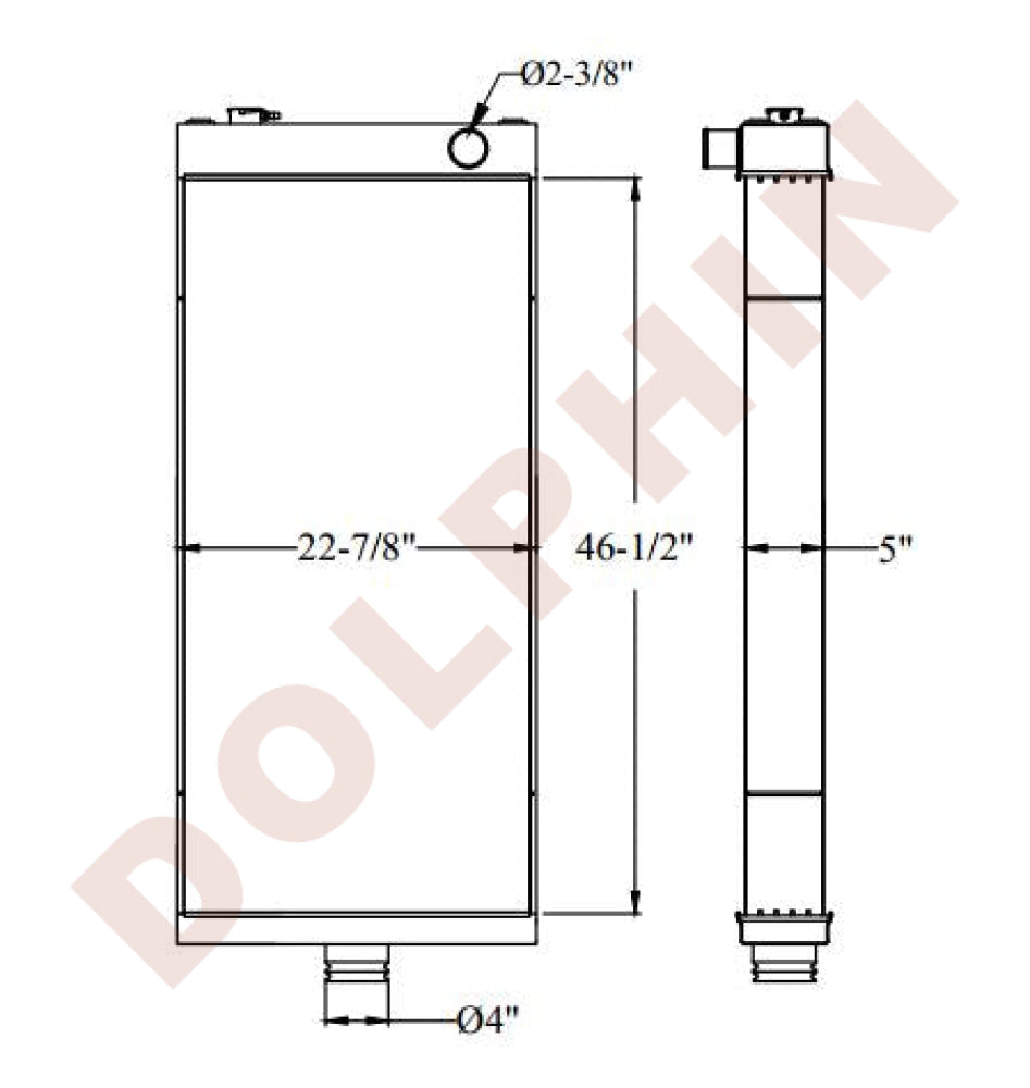 KOMATSU RADIATOR - 46-1/2 x 22-7/8 x 5’’ Radiator