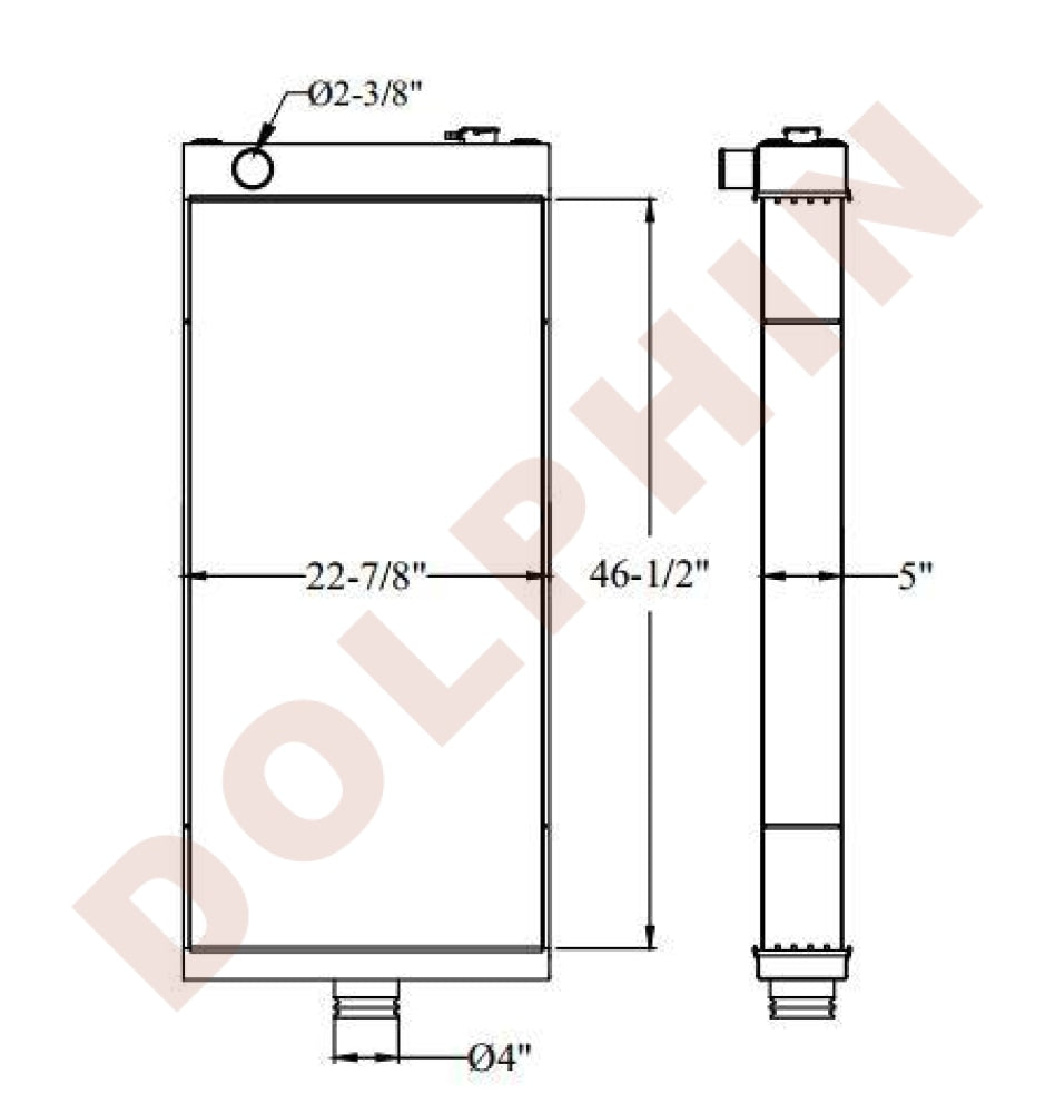 KOMATSU RADIATOR - 46-1/2 x 22-7/8 x 5