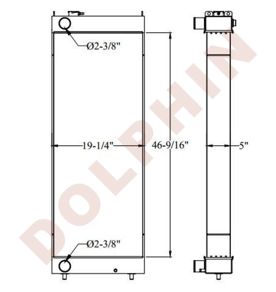 KAWASAKI RADIATOR - 46-9/16 x 9-1/4 x 5