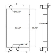 KOMATSU RADIATOR - 33-7/8 x 21-3/8 x 4"