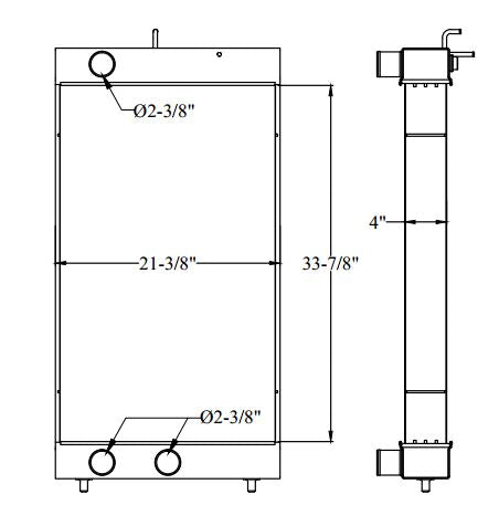 KOMATSU RADIATOR - 33-7/8 x 21-3/8 x 4