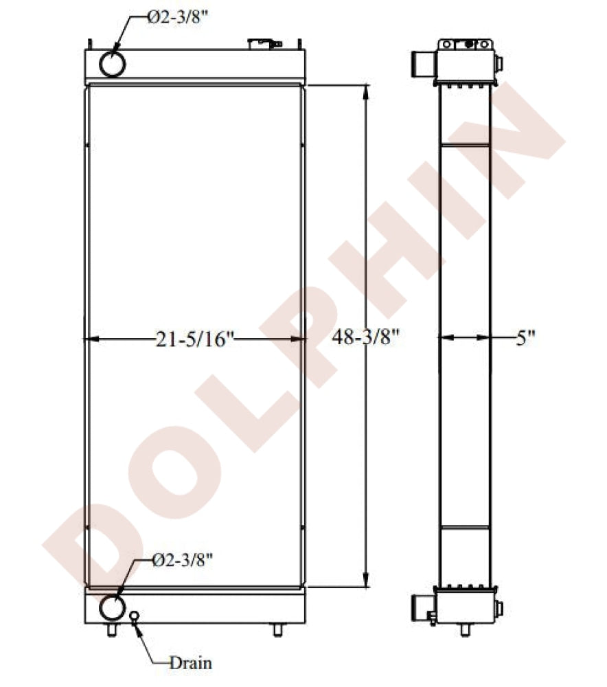 CASE RADIATOR - Compact Excavator CX470C, CX490D, CX500C, CX500D LC, CX500D RTC