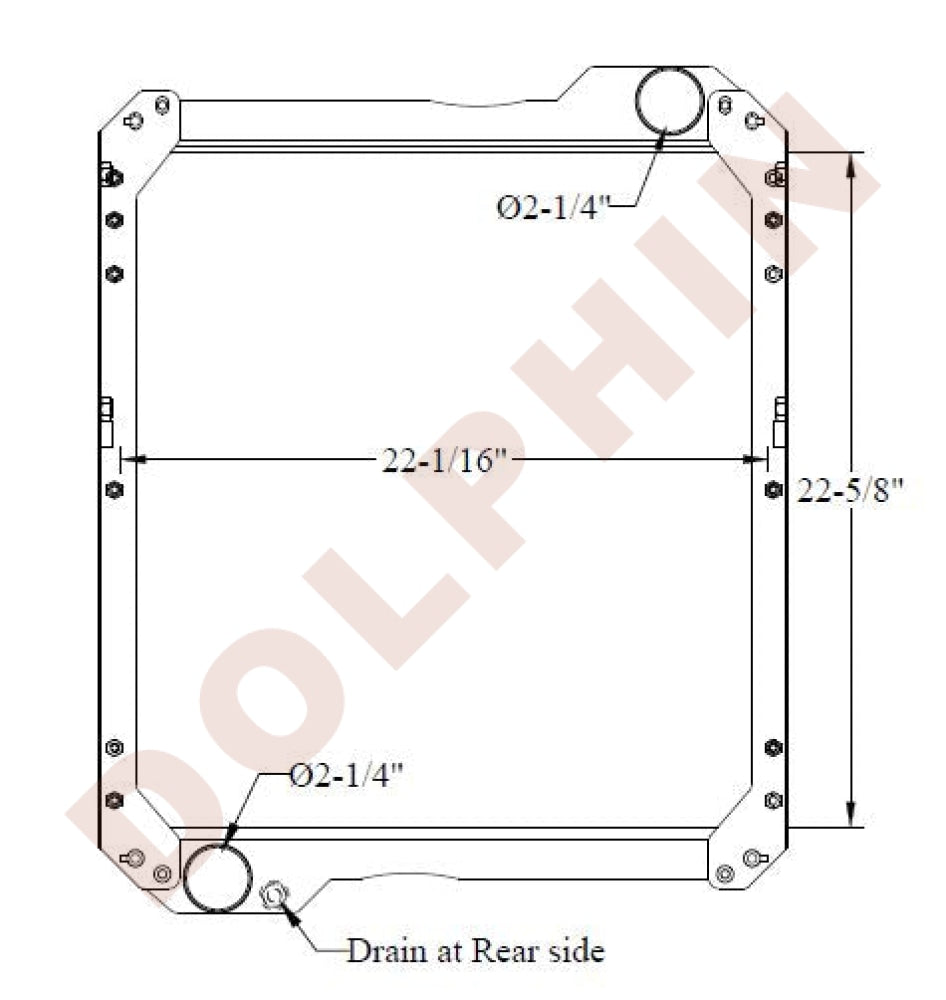 JCB RADIATOR - LOADALL 530 / 540 - 22-5/8 x 22-1/16 x 4