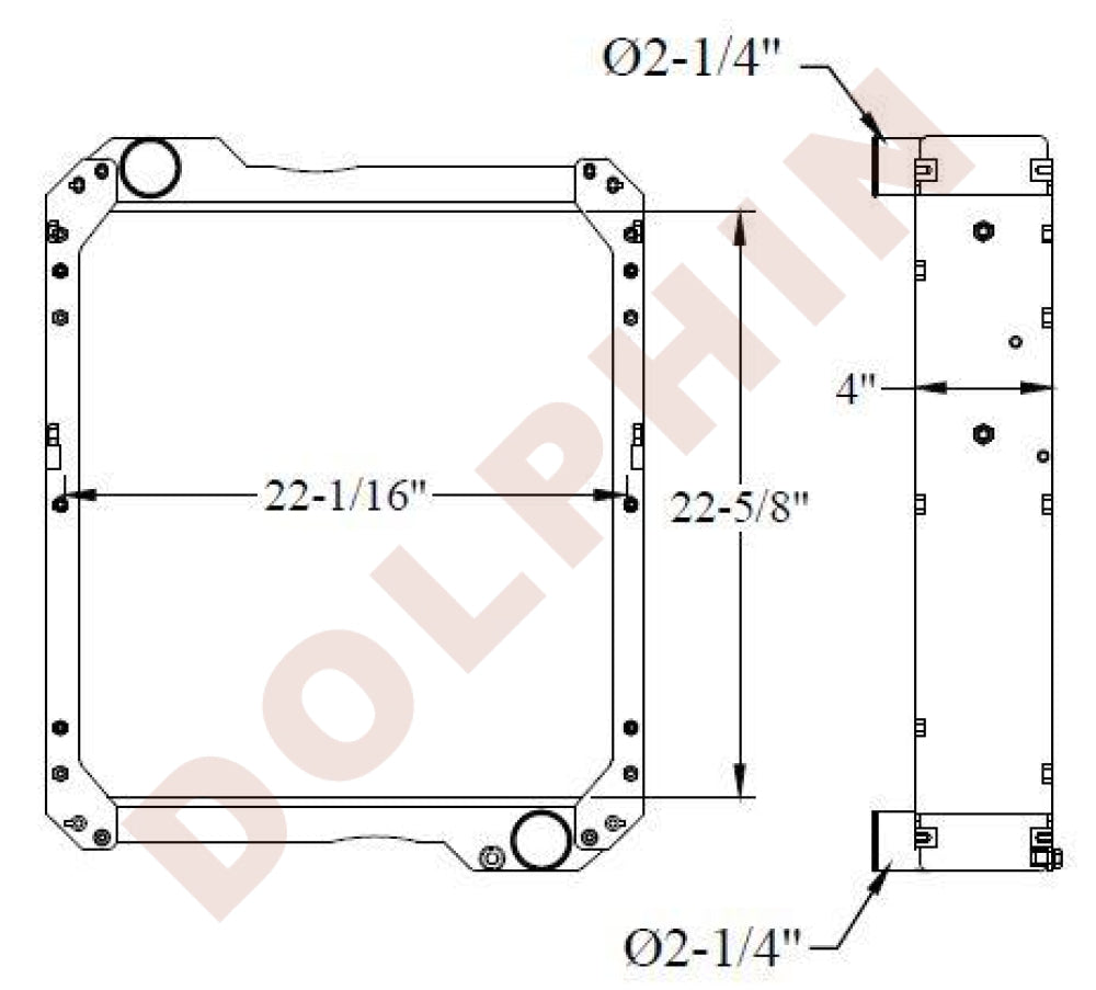 JCB RADIATOR - 22-5/8	x 22-1/16 x 4