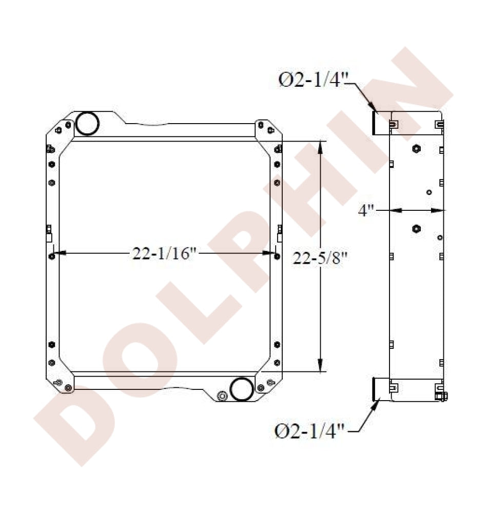JCB RADIATOR - 22-5/8 x 22-1/16	x 4