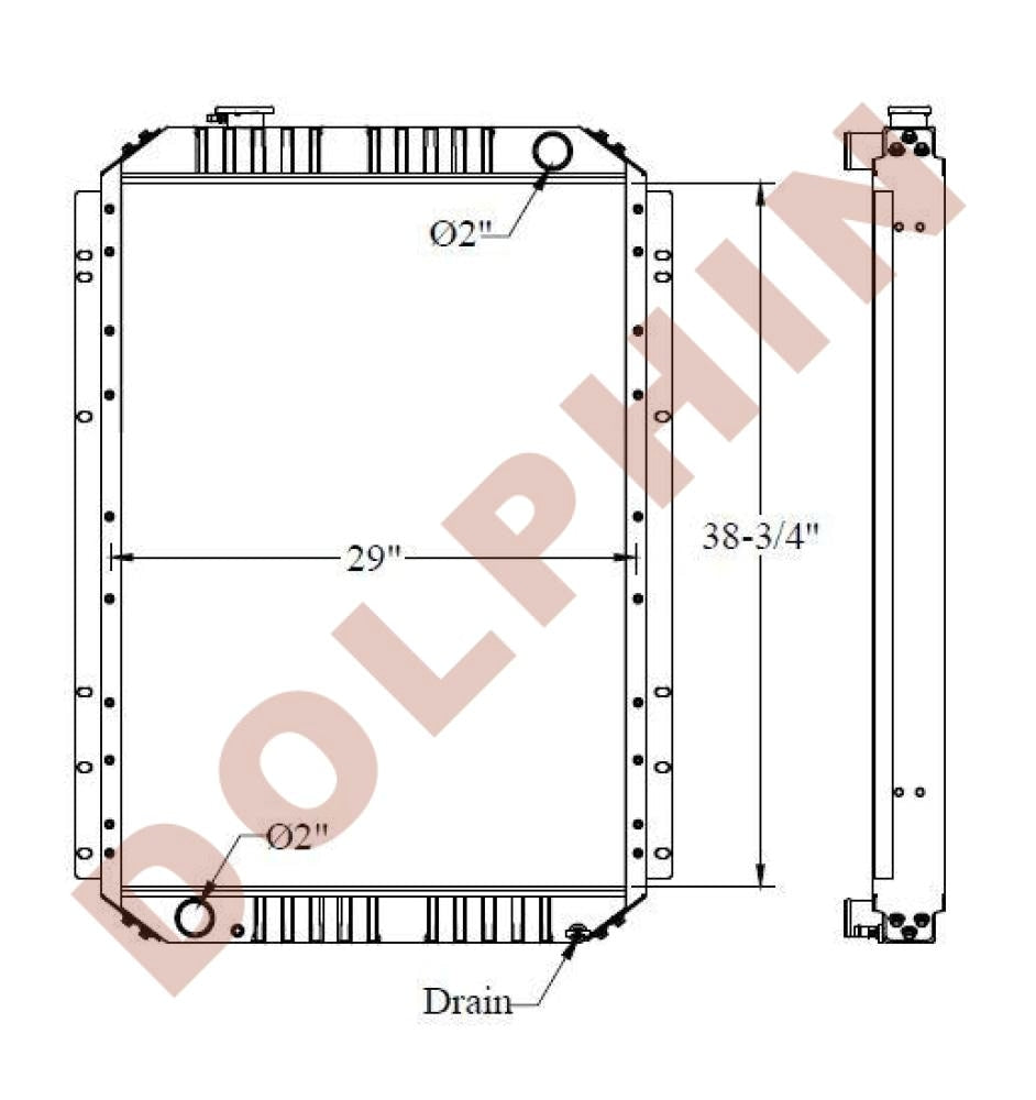 KOMATSU RADIATOR - 38-3/4
