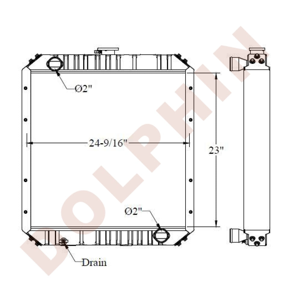 CATERPILLAR RADIATOR - (Excavator 311B) 23 x 24-9/16 x 2-3/8