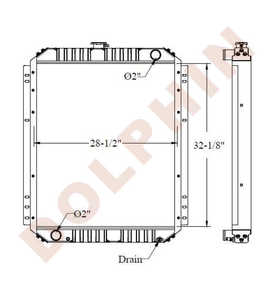 KOMATSU RADIATOR - 32-1/8 x 28-1/2 x 2-3/8