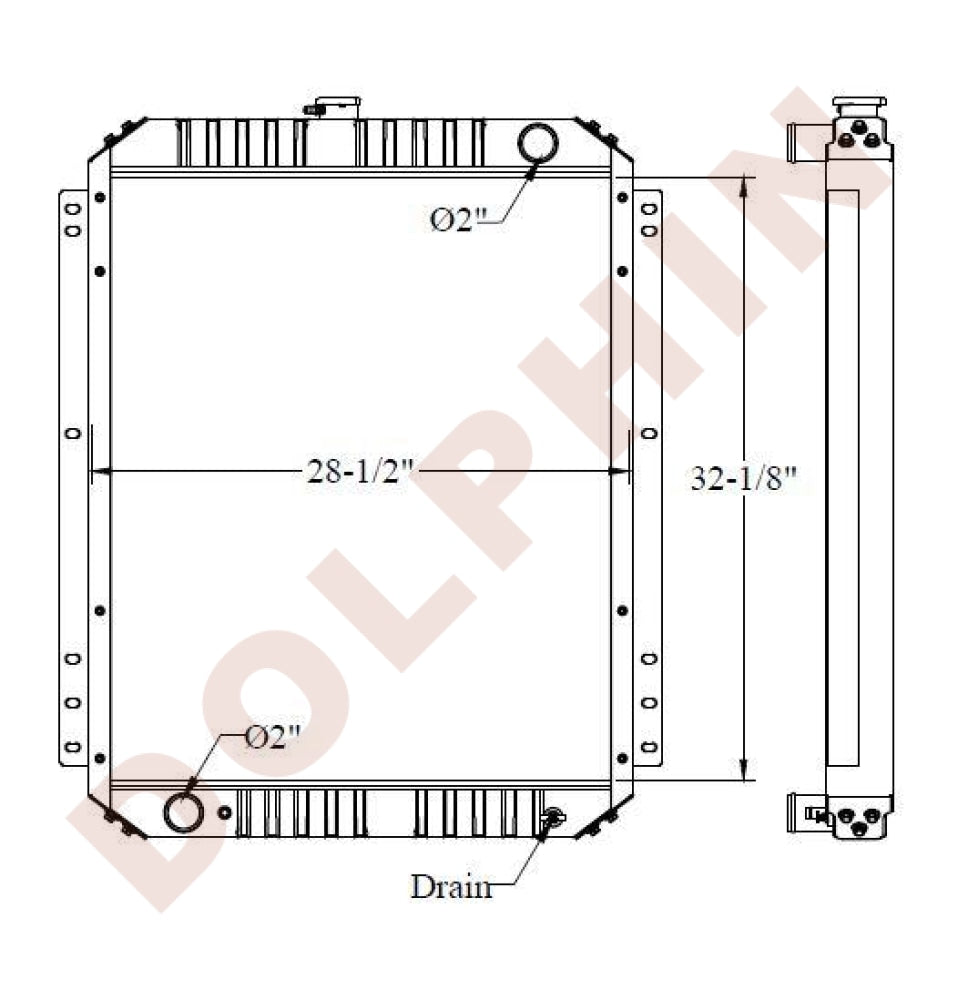KOMATSU RADIATOR - 32-1/8 x 28-1/2 x 2-3/8