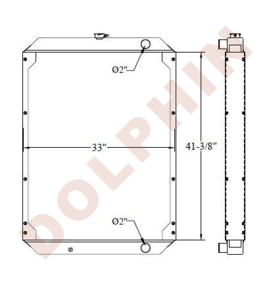 CATERPILLAR RADIATOR- (Excavator 330C FM) 41-3/8 x 33 x 3-1/8