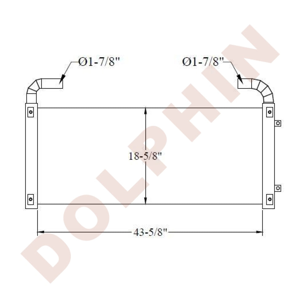 HITACHI OIL COOLER - EXCAVATOR ZAX 330/350/370, 43-5/8