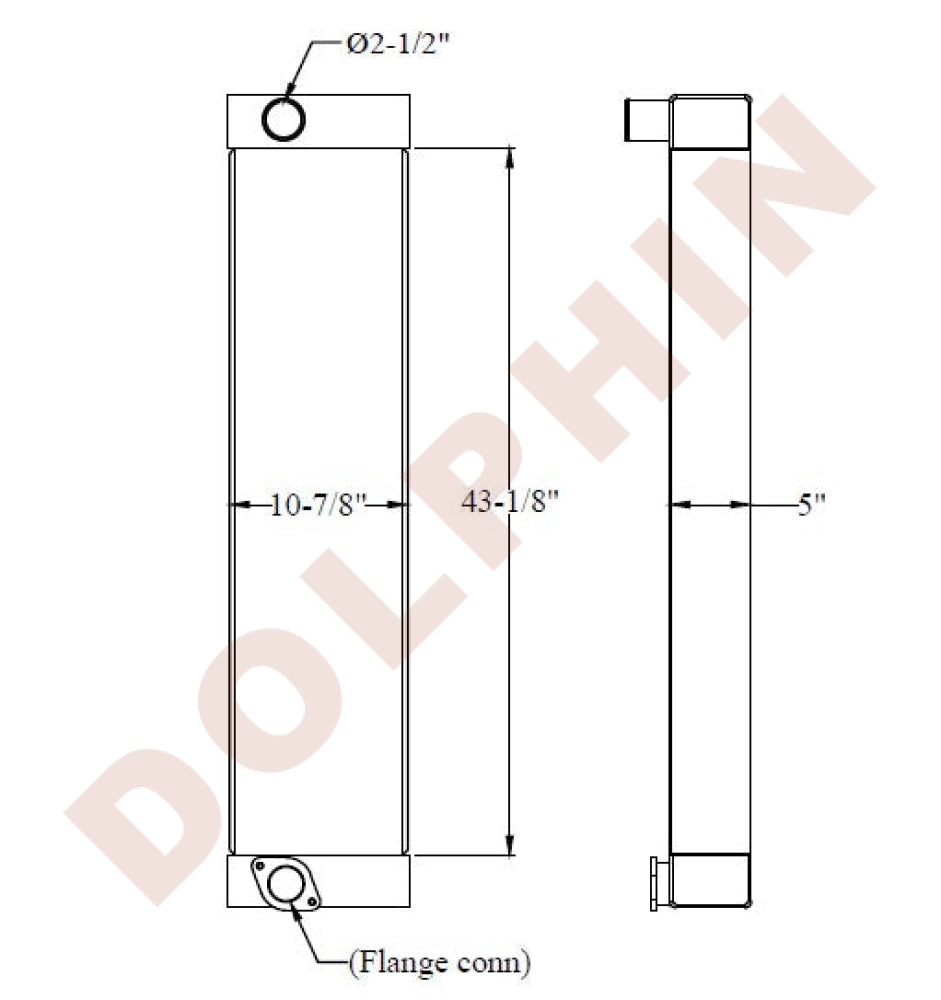 CHARGE AIR COOLER 43-1/8 x 10-7/8 x 5