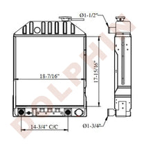 FORD NEW HOLLAND RADIATOR (5600,5610) 17-15/16 x 18-7/16 x 3-1/16