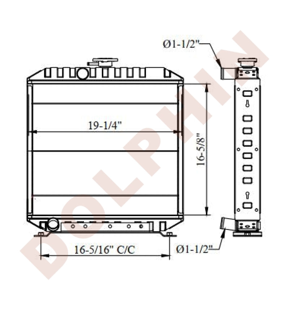 KUBATO RADIATOR (M4050, M4050DT) 16-5/8 x 19-1/4 x 2-1/4