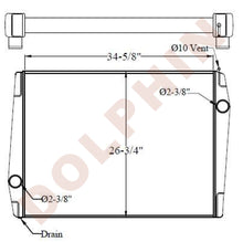 VOLVO RADIATOR - (NL10,WG) 34-5/8" x 26-3/4" x 1-3/4"