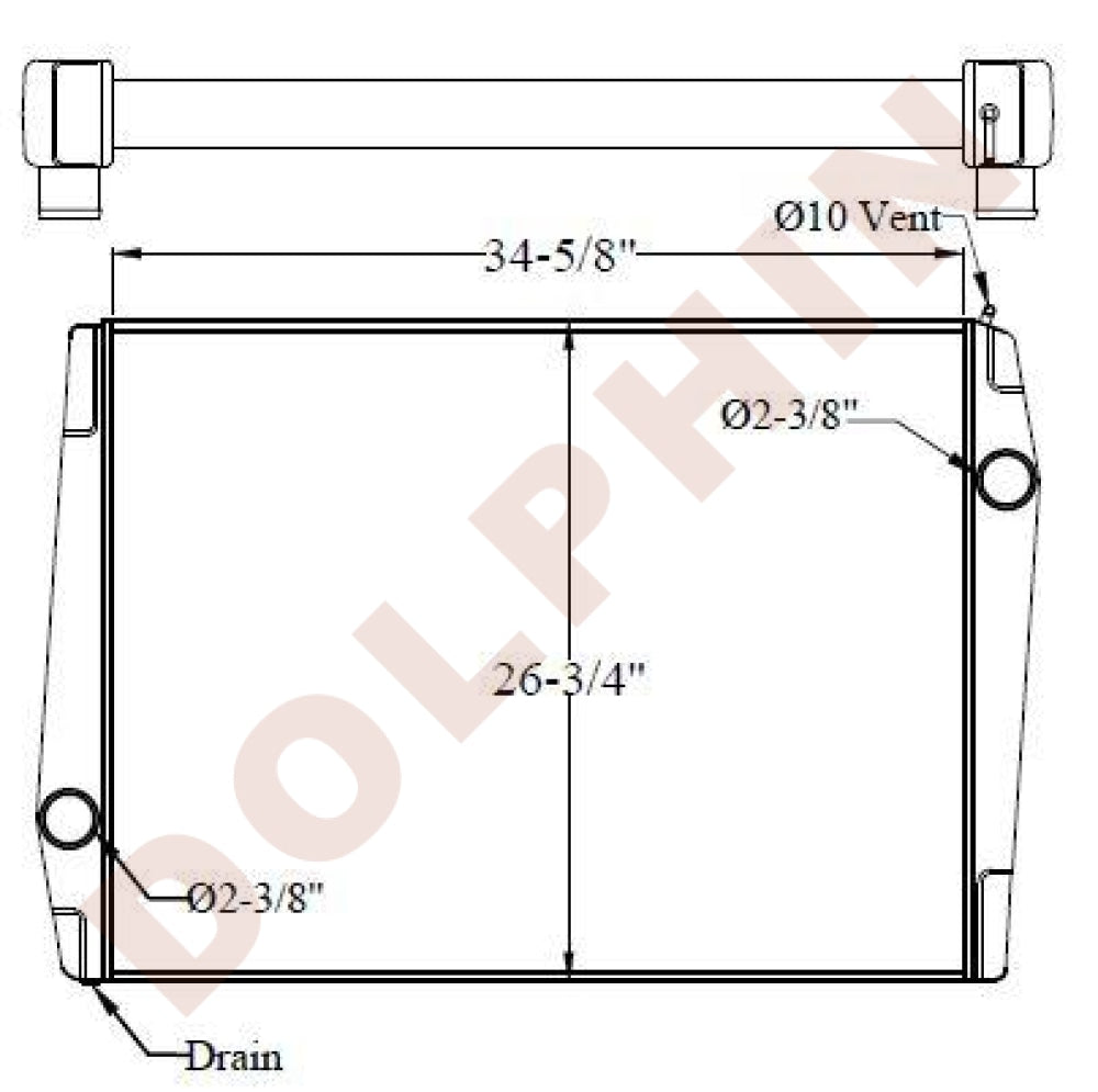 VOLVO RADIATOR - (NL10,WG) 34-5/8