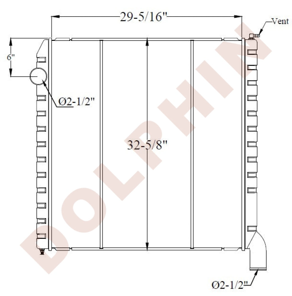 INTERNATIONAL RADIATOR - PayStar 5000, (2004-2008) 29-5/16 x 32-5/8 x 2-3/8