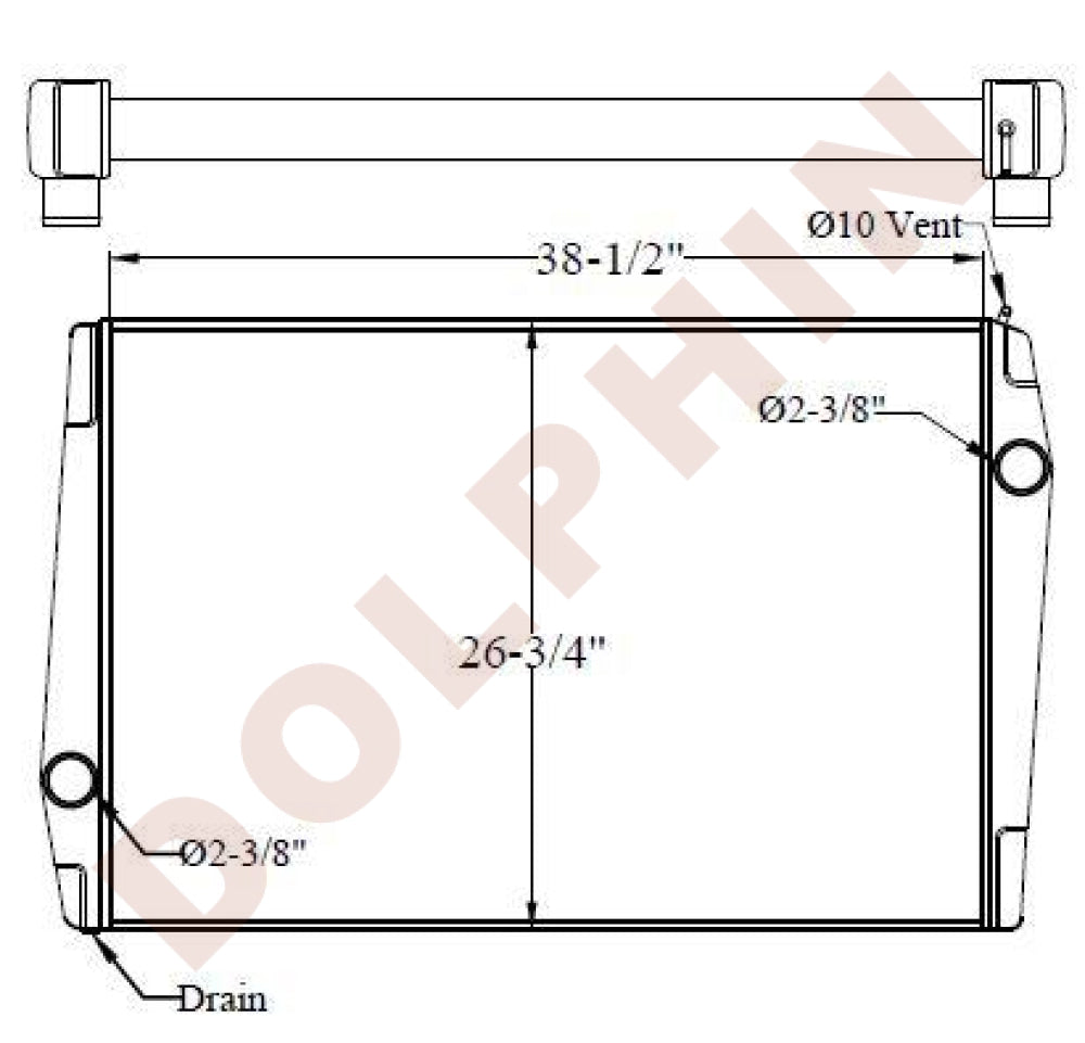 VOLVO RADIATOR - WG Series - 38-1/2 x 26-3/4 x 1-3/4’’ Radiator