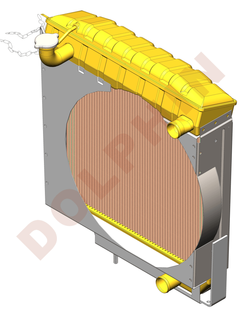 US TRUCK RADIATOR - M35A2, M36A2, M109A3, M275 TRUCK - 21-1/4