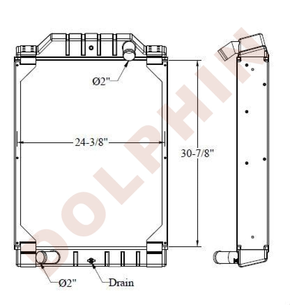 US TRUCK Radiator - M1078 M1079 M1080 M1083 M1084 M1085 M1086 M1087 M1088 M1089 M1090 M1091 M1095 M1096 - 30 7/8
