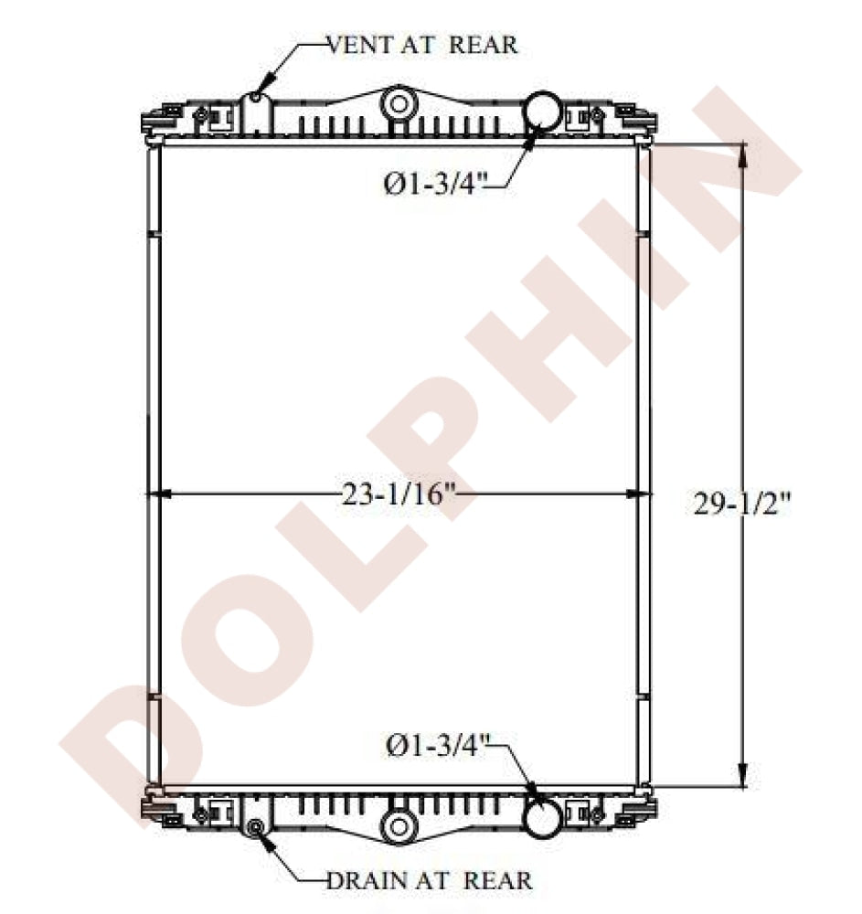 KENWORTH RADIATOR - T210 (2013) 29-1/2 x 23-1/16 x 1-7/8