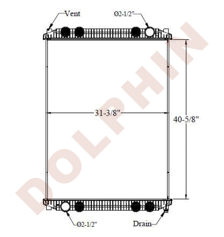 FREIGHTLINER RADIATOR - Lafrance Fire (1997-2004) 40-5/8