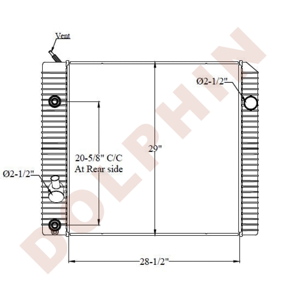 INTERNATIONAL RADIATOR - NEWER DURASTAR 4000 SERIES (2008-2010) 28-1/2'' x 29'' x 2-1/8''