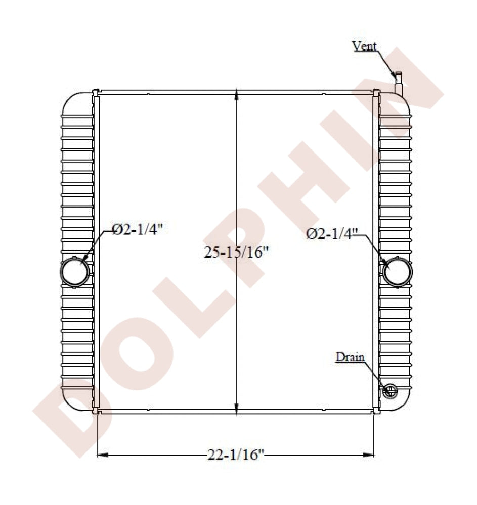 INTERNATIONAL RADIATOR - 3000,3600 (2002-2007) 22-1/16'' x 25-15/16'' x 2-1/8''