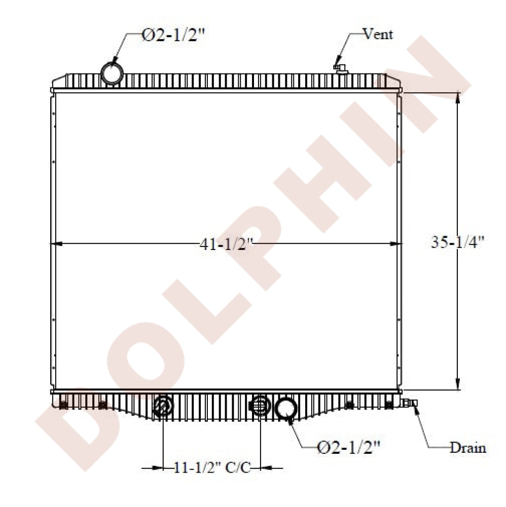 INTERNATIONAL RADIATOR - Navistar 35-1/4 x 41-1/2 x 2-1/8