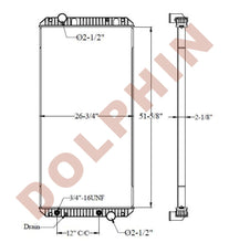 INTERNATIONAL RADIATOR, (2008-2015) 51-5/8'' x 26-3/4'' x 2-1/8''