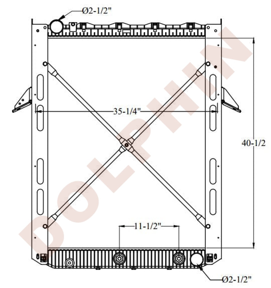 VOLVO RADIATOR - CXU612 Vision (2008-2010) 40-1/2 x 35-1/4 x 1-3/4''