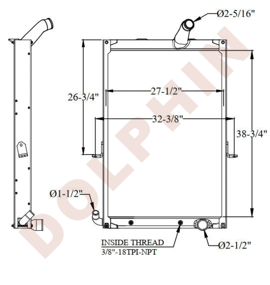 MACK RADIATOR - 7052R (2010-2007) 38-3/4 x 27-1/2 x 2-1/8