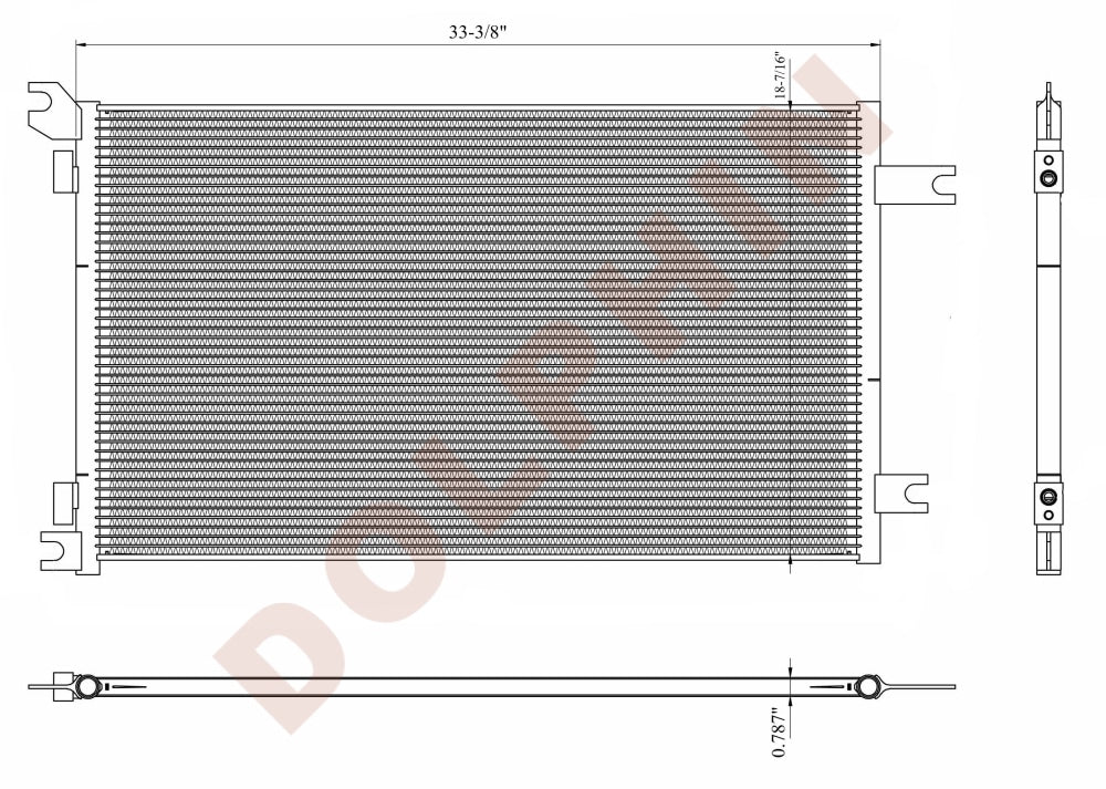 INTERNATIONAL CONDENSER (2010 -) Navistar Prostar Pro Lf667 Limited L6 12.4l, ProStar 13L, 33-3/8'' x 18-7/16
