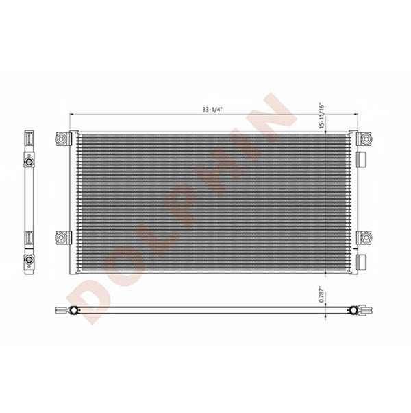 VOLVO CONDENSER - VH, VN 33-1/4'' x 15-11/16