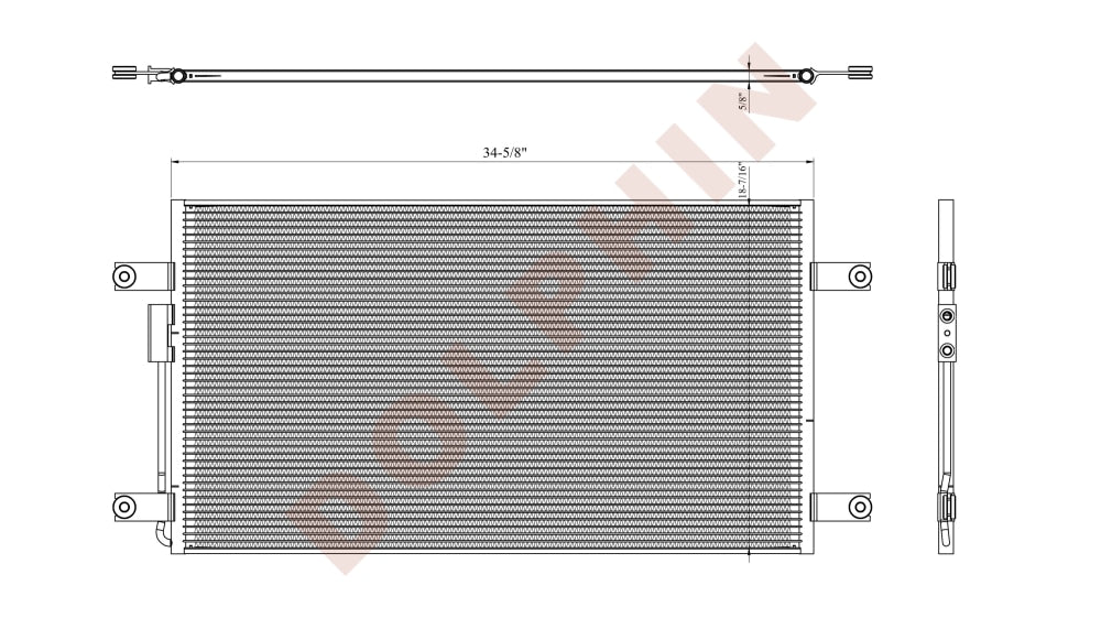FREIGHTLINER CONDENSER 2018 Newer Cascadia 34-5/8'' x 18-7/16