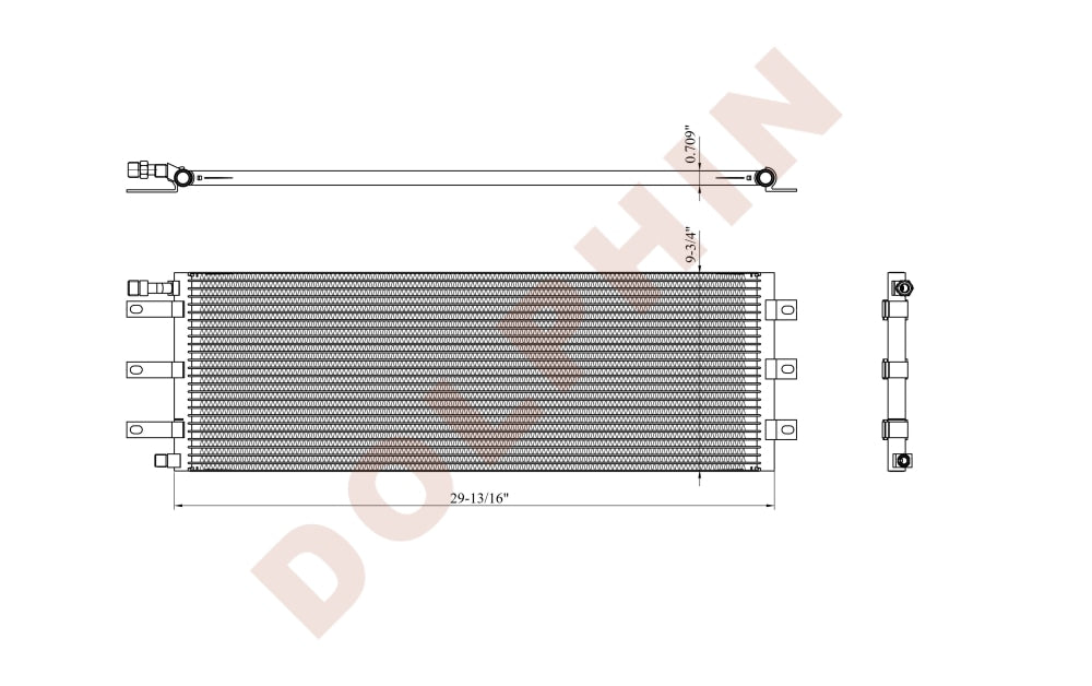 FREIGHTLINER CONDENSER (1988-1999) FL CAT ATAAC Engine, FLB, FLL, FLP, FLT, WFC, WFT SERIES 29-13/16'' x 9-3/4