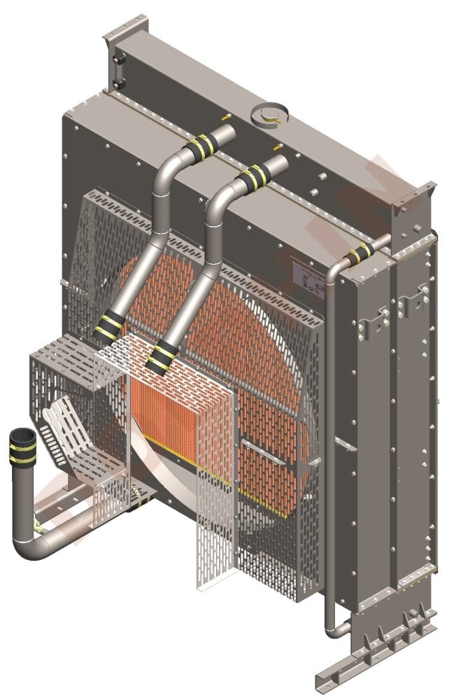 CUMMINS RADIATOR - VTA28 G6, 722 kWm, 1500PM - Overall Size : 82-5/8 x 67-1/4 x 43-3/4
