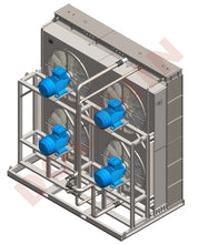 MTU GENERATOR RADIATOR 16V, 4000G84S, 2500kW, Overall Size 147-1/2 x 141-1/2 x 35-1/4"