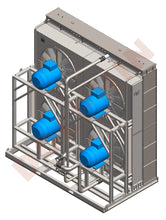 MTU GENERATOR RADIATOR 20V 4000G74S, 3010kW, Overall Size 147-1/2 x 141-1/2 x 35-1/4"