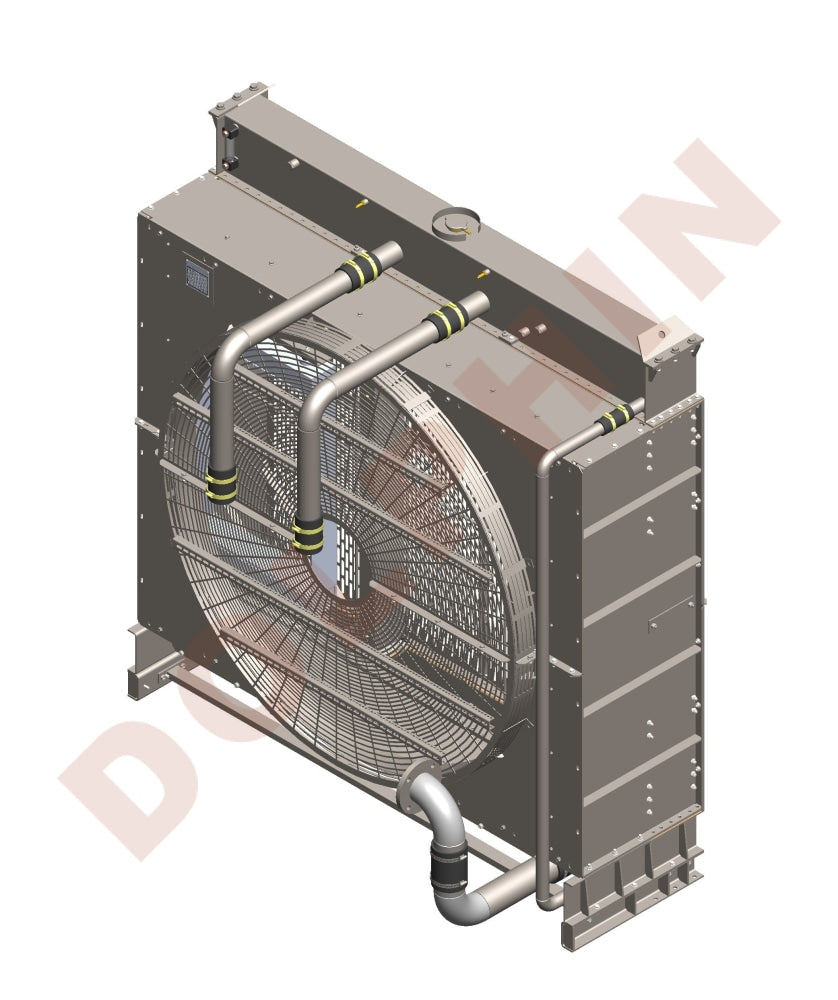MITSUBISHI GENERATOR RADIATOR, S12H-PTA, 1120kW, Overall Size 77-7/8