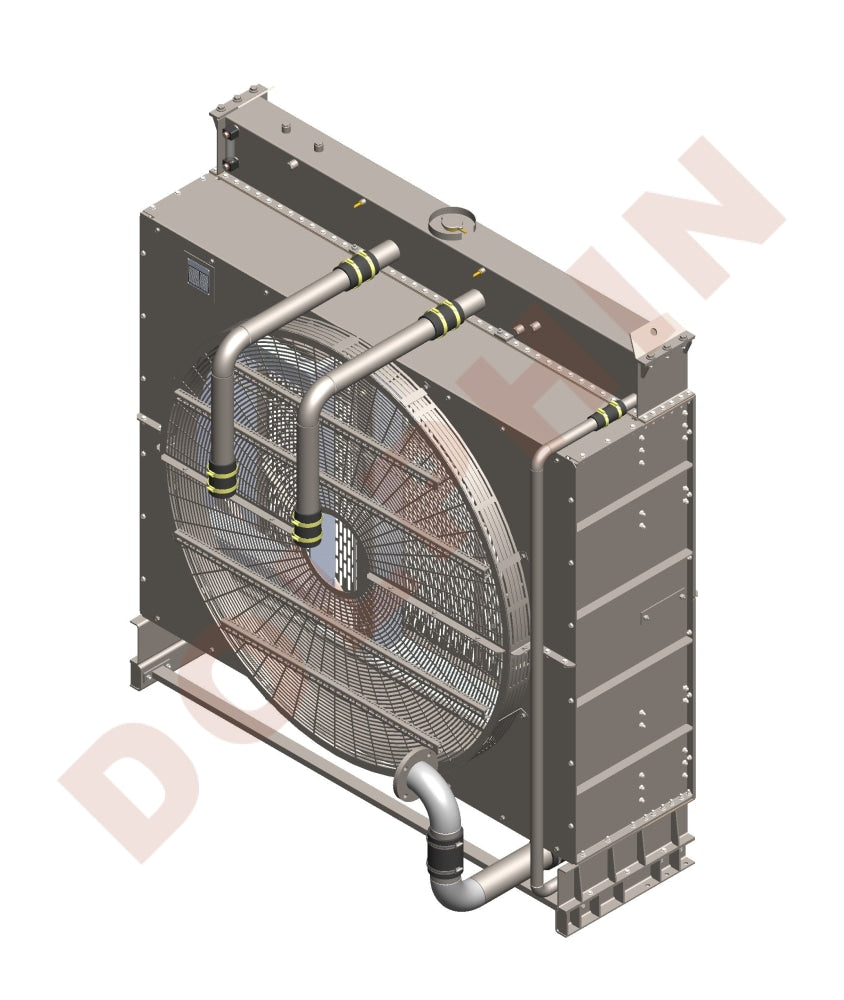 MITSUBISHI GENERATOR RADIATOR S12H-PTA, 1120kW, Overall Size 77-7/8 x 79-1/8 x 21-1/2