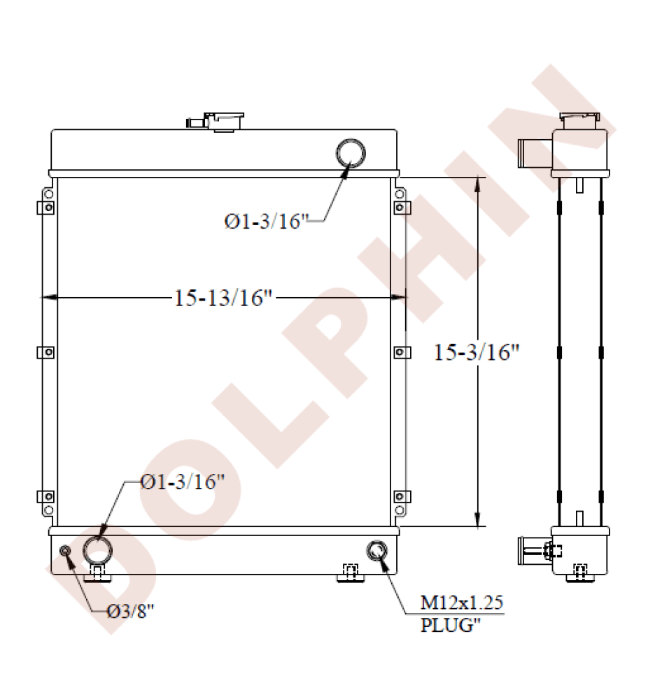 Radiator for MULTIQUIP LT6K 60 HZ LIGHT TOWER/GENERATOR