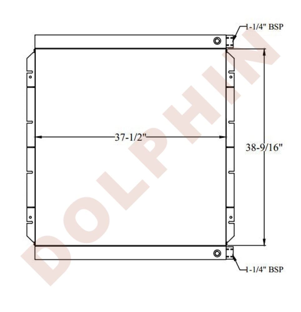 OIL COOLER (6kW CRUSHER KB) 38-9/16 x 37-1/2 x 3-1/8