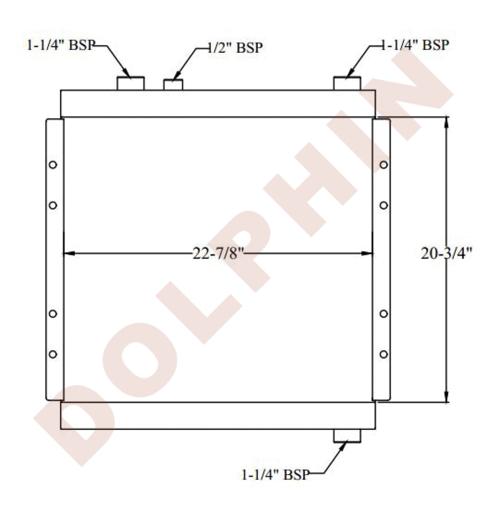 OIL COOLER (Gear Lub Oil Cooler) 20-3/4 x 22-7/8 x 2-1/2
