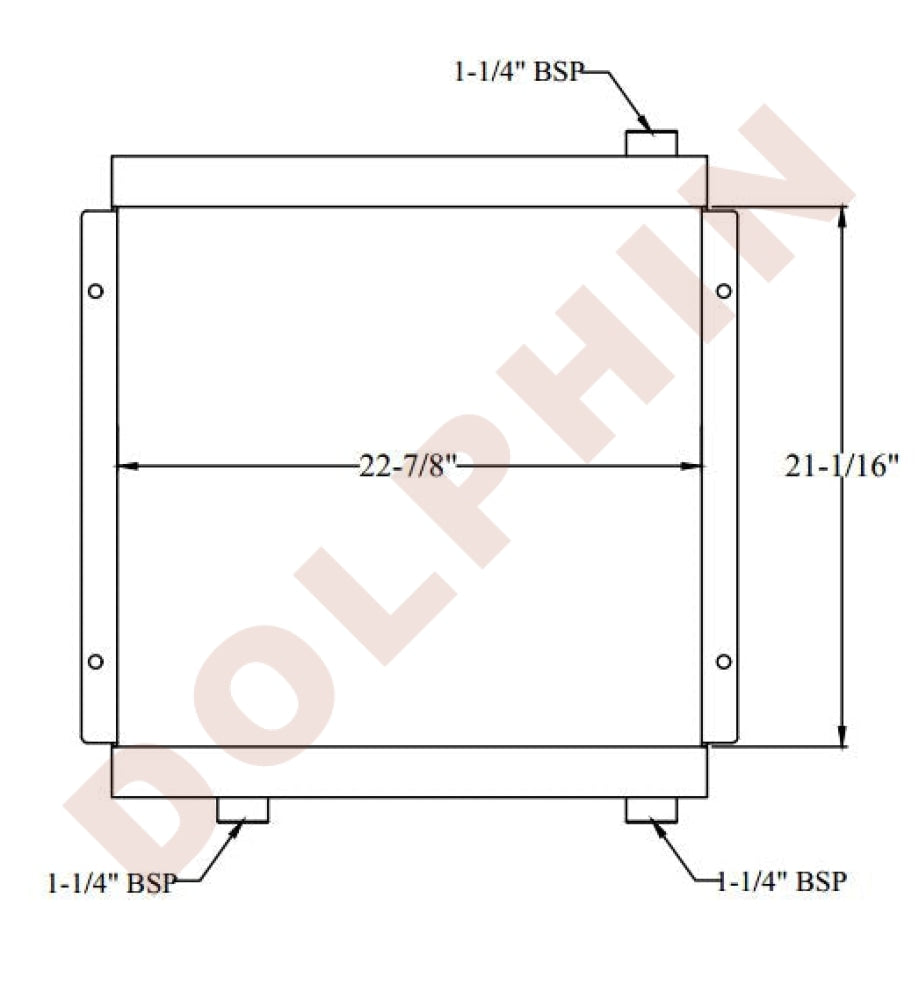 OIL COOLER (Gear Lub Oil Cooler) 21-1/16 x 22-7/8 x 2-1/2